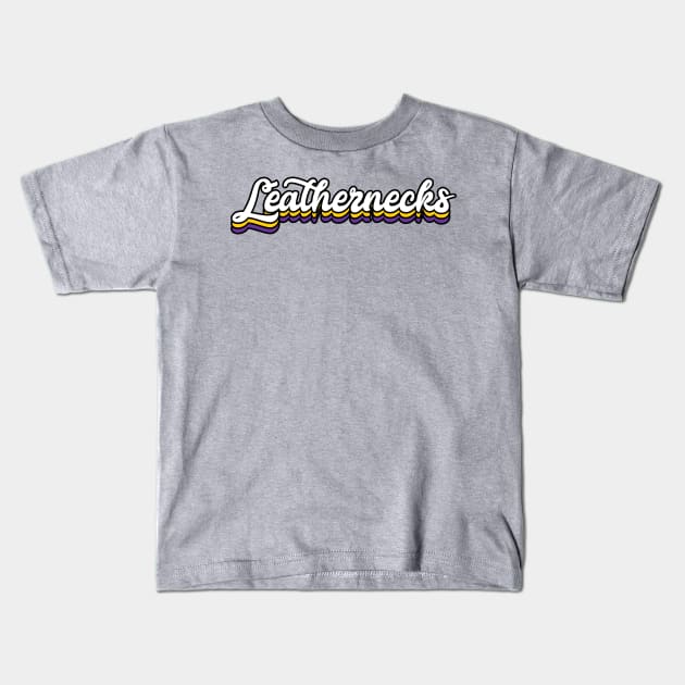 Leathernecks - Western Illinois University Kids T-Shirt by Josh Wuflestad